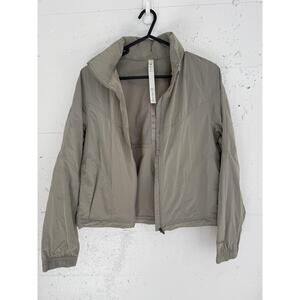 Lululemon Jacket Womens 4 Lightweight Hooded Windbreaker Full Zip Drawstring